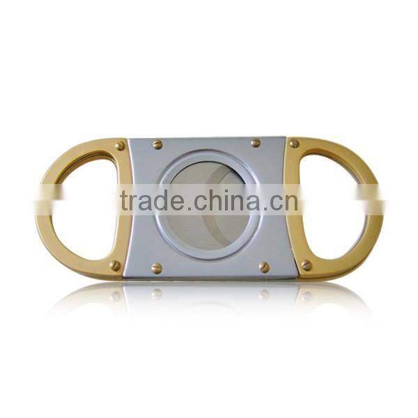 Stainless Steel Cigar Cutter, Blade Metal Silver Scissor Pocket Size Cigar Knife