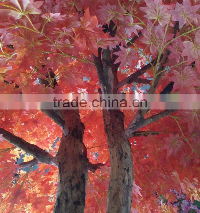 ornamental artificial red maple tree for decoration