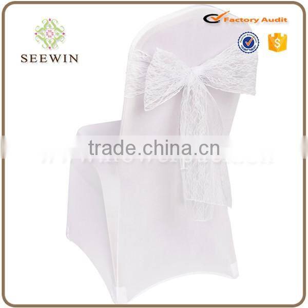 2016 hotsale ruffle chair sash with lace for wedding