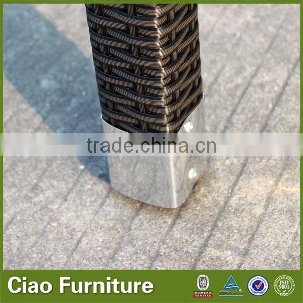 Outdoor rattan dining chair without arm