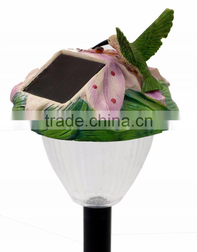 Mixed Poly resin Deco Solar Path Garden Lawn Stake Light