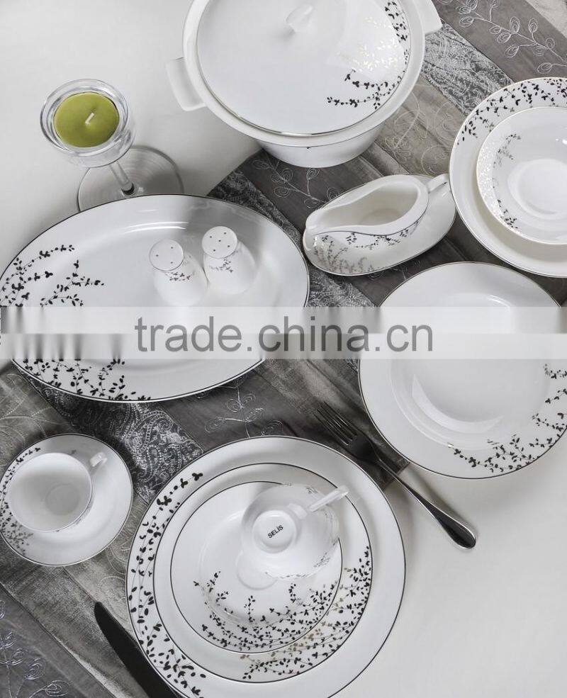 Fine Bone china New Bone china Porcelain Ceramic new design 36pcs Dinnerware opal 86pcs dinner set