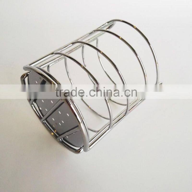WI2910 D11CM Square Chrome Metal Wire Utensils holder
