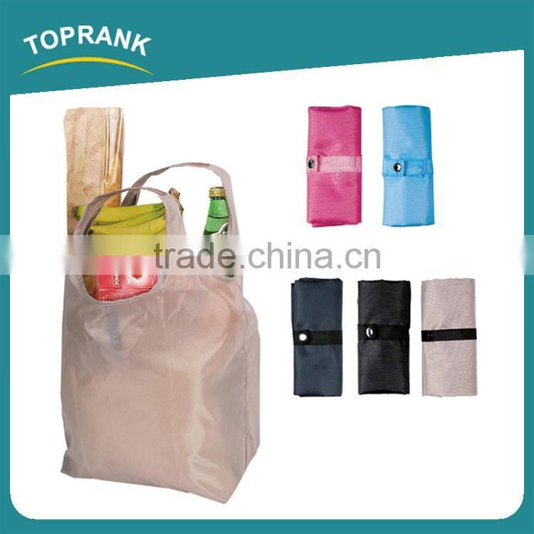 Toprank Customized Multifunctional Storage Handbag Reusable Handle Shopping Bag Polyester Foldable Shopping Bag