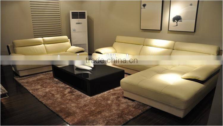 high qulity italian geniune leather corner sofa for living room