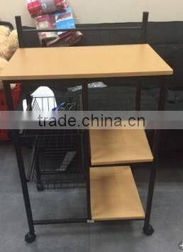 Metal Microwave Serving Cart with 3 Tier Kitchen storage