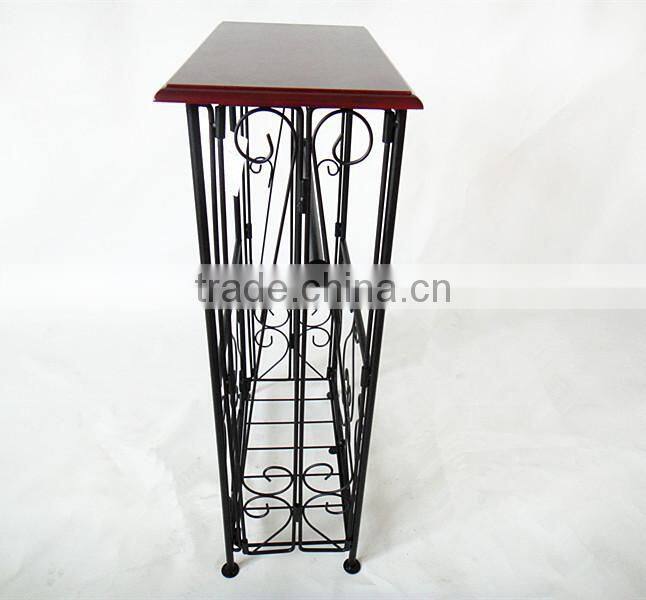 Wooden top Gramercy Scroll Design Bathroom coffee table side metal Table