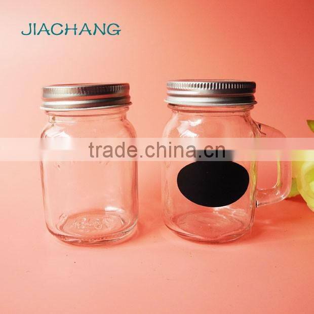 120ml baby use glass mason jar for ejuice with black frosted and tin lid