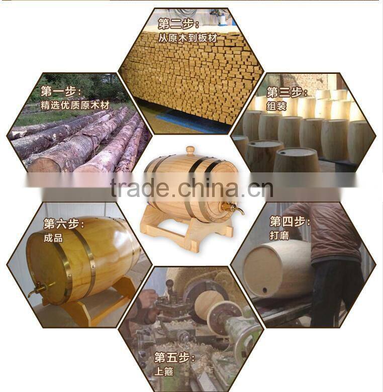 High quality low moq standing oak material wine barrel