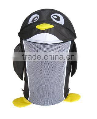 Cartoon Penguin Kid Foldable Pop-Up Laundry Collection Basket