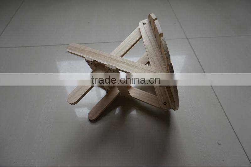 Wooden bench folding stool