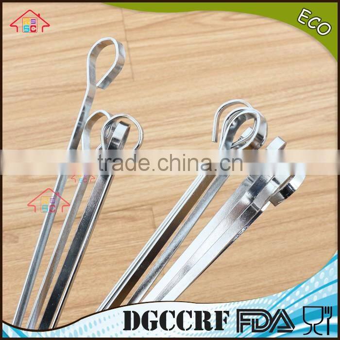 NBRSC 12-inch Stainless Steel Barbecue Skewers, Kebab Kabob Grilling BBQ Stick Skewers Set of 12