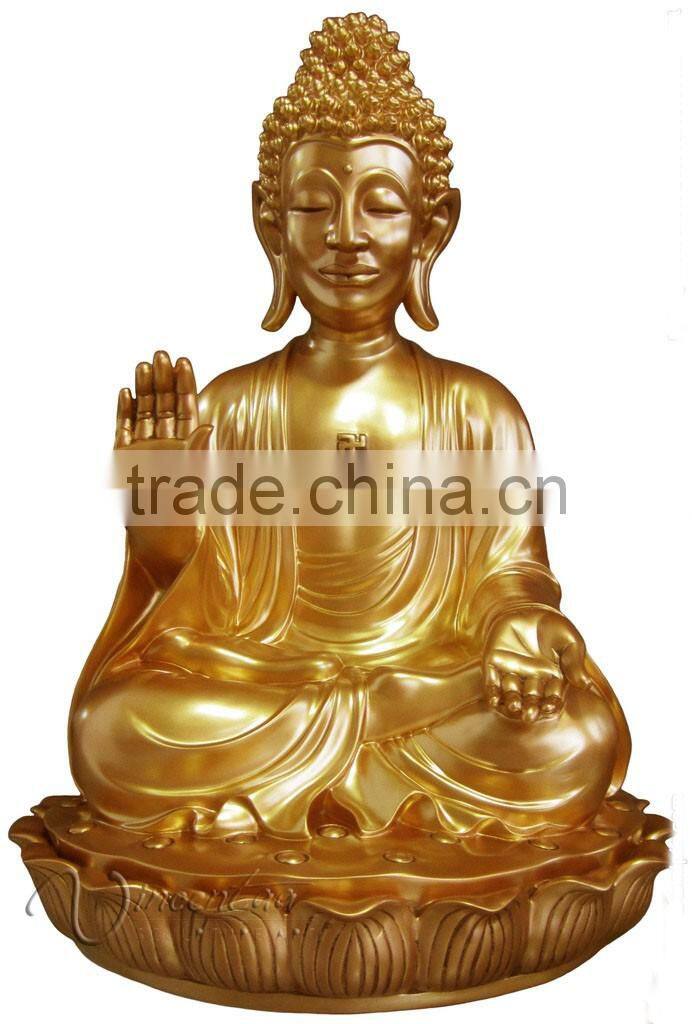 2016 high quality metal crafts bronze life size buddha statue