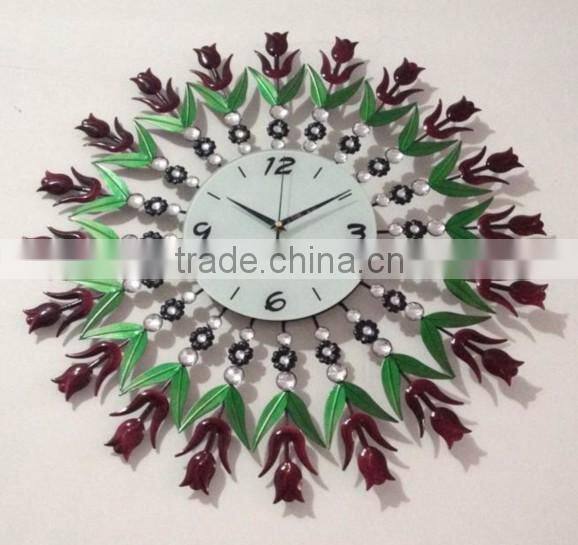 vintage gold metal wall clock home accessories