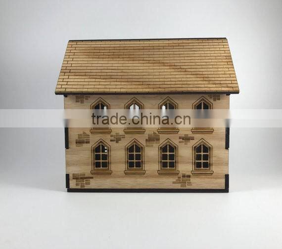Wooden House Night Light - Tea Light Holder