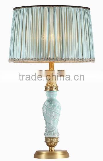 Finely Cast Exquisite Chinoiserie Style Brass and Crystal Table Reading Lamp with Beautiful Embroidered Lampshade BF12-04124a