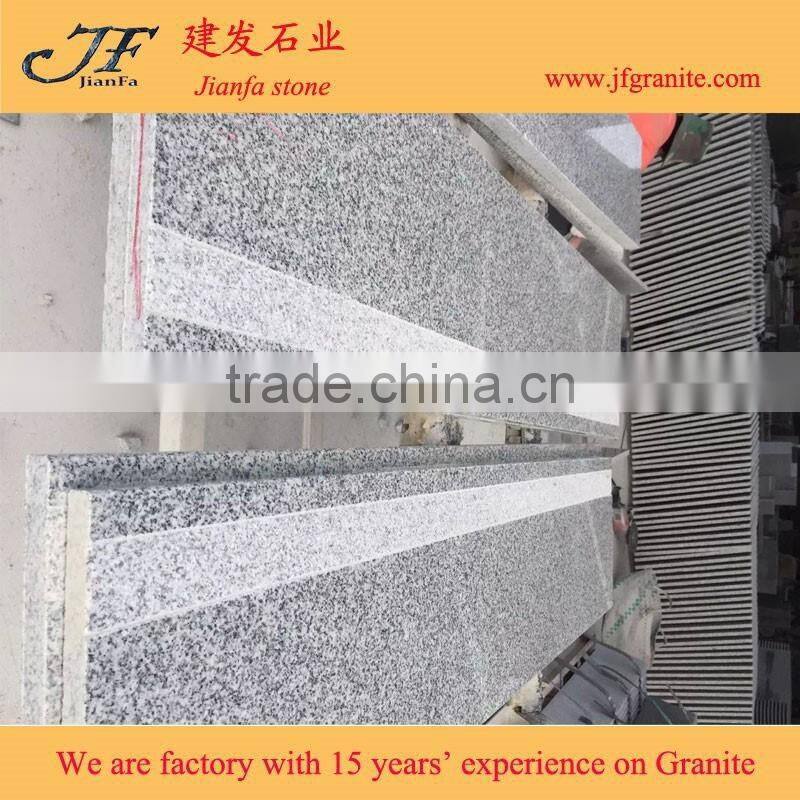 Hubei G603 Granite outdoor stair steps polished anti-slip Cheap granite steps for stair