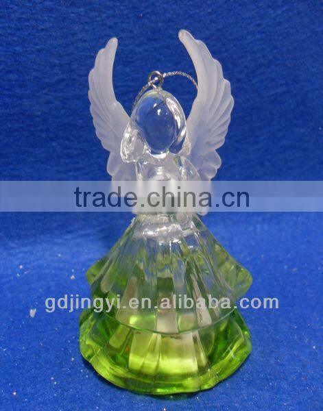Dongguan Acrylic LED RBG light hanging small angel figurines ornament