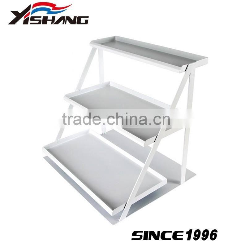 3 tiers vine free standing wheels store candy display rack