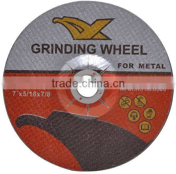180*-8*22.2mm Depressed Center Grinding wheels for metal