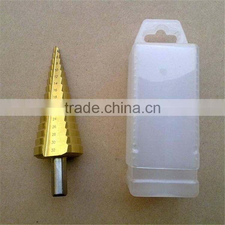 4-32mm Hex Shank TiN HSS Step Drill Bit