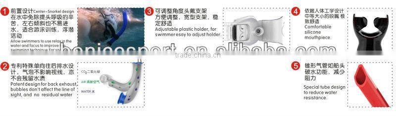 100% High Quality Silicone Swimmer's snorkel