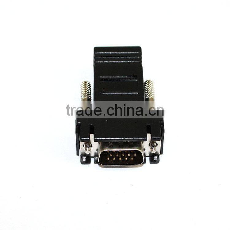 Lan rj45 to vga15p male adapter ,h0t062 rj45 to vga connector for sale