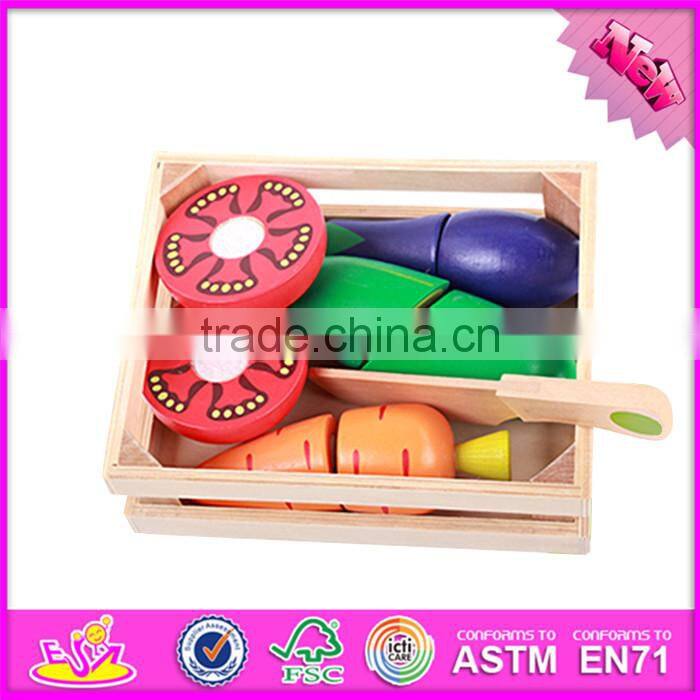 2017 New design kids pretend toys wooden play food W10B182
