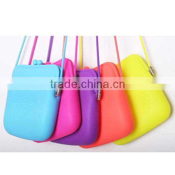 silicone shoulder bag with monkey pattern