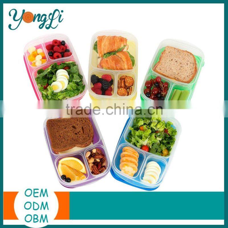 China Microwave Bento Box Personalized Plastic Lunch Box Container