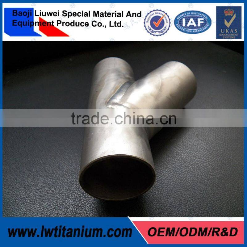 Industrial Safety 45 Degree Titanium Pipe Fitting Tees