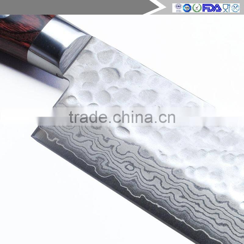 VG10 16 Layers Hammered Damascus Gyuto Japanese Chefs Knife