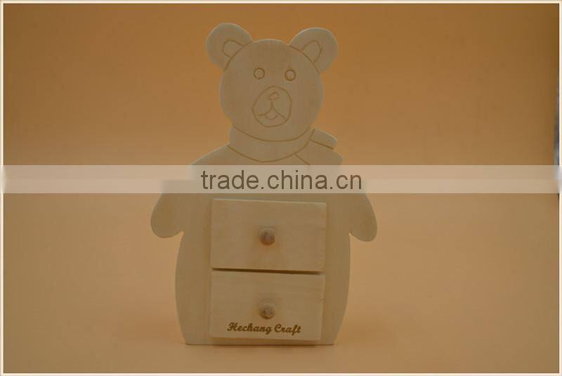 2015 newest style bear shape wooden storage case|home decor|office desk