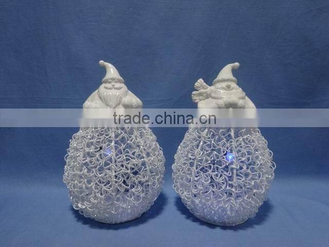 owl decorations Porcelain with iron XMAS decorations