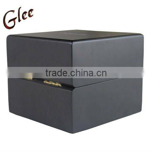Screen logo black paint wooden watch box