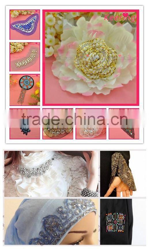 fabric and sequins embellishment for furniture WPH-1077