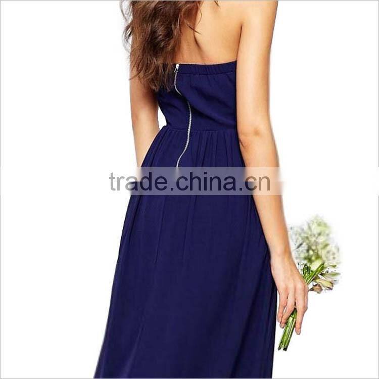 2016 New arrival womens elegant chiffon belted maxi dress wholesale plus size maxi dress