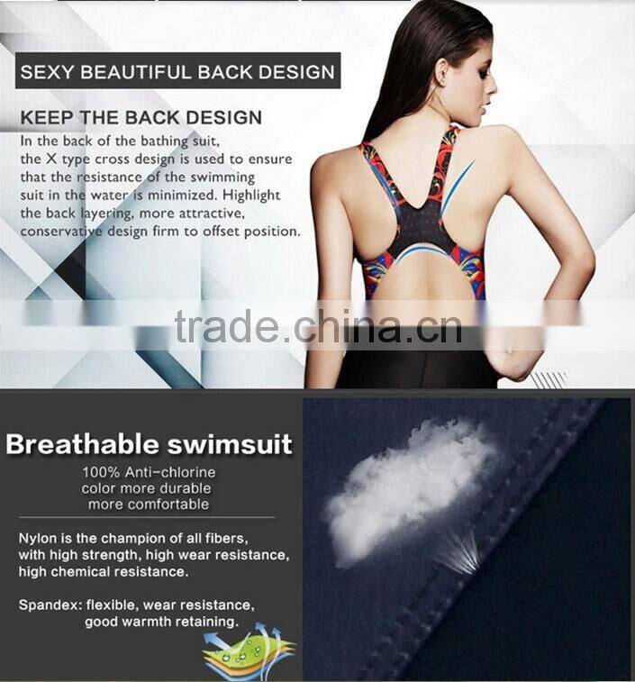 Hot sale shiny colorful swim suit free design sample /sexy girls swimming suits