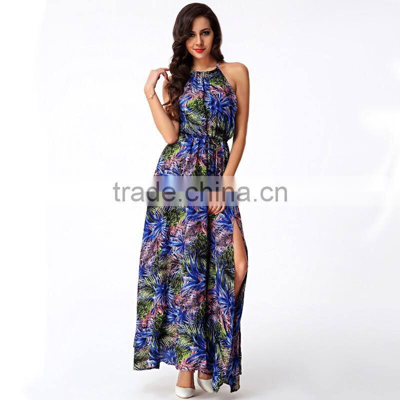Hot sale korean fashion summer long dress for women sexy ladies casual dress spring summer 2016