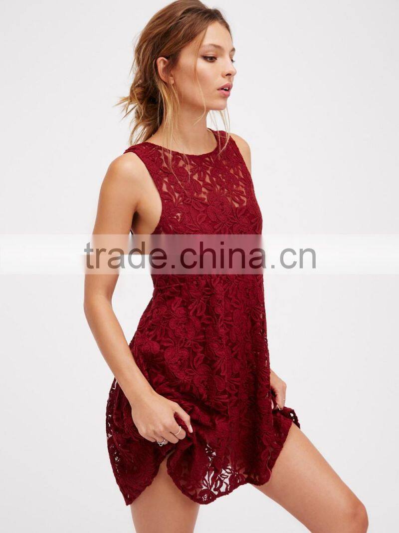 Autumn Women Fashion Lace Casual Dresses Half Sleeve Elegant One-piece Dress Woman