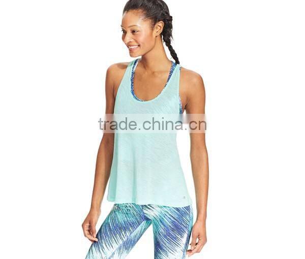 Wholesale Bodybuilding Burnout Active Open Side Bra Sport Tank Tops for Women