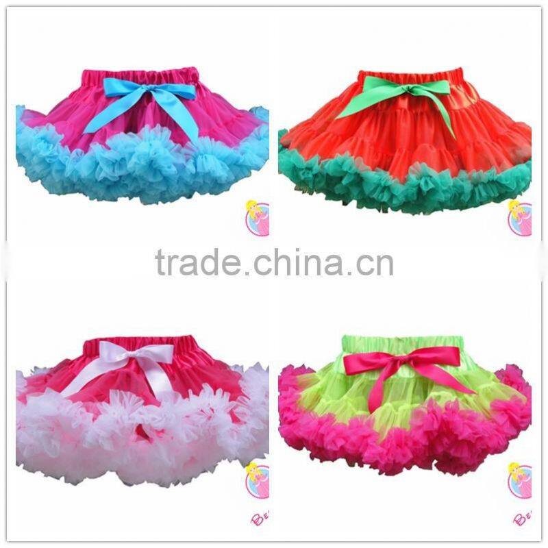High quality wholesale kids skirt chiffon pettiskirt tutu