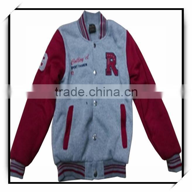 garment factory stock lots varsity baseball jacket