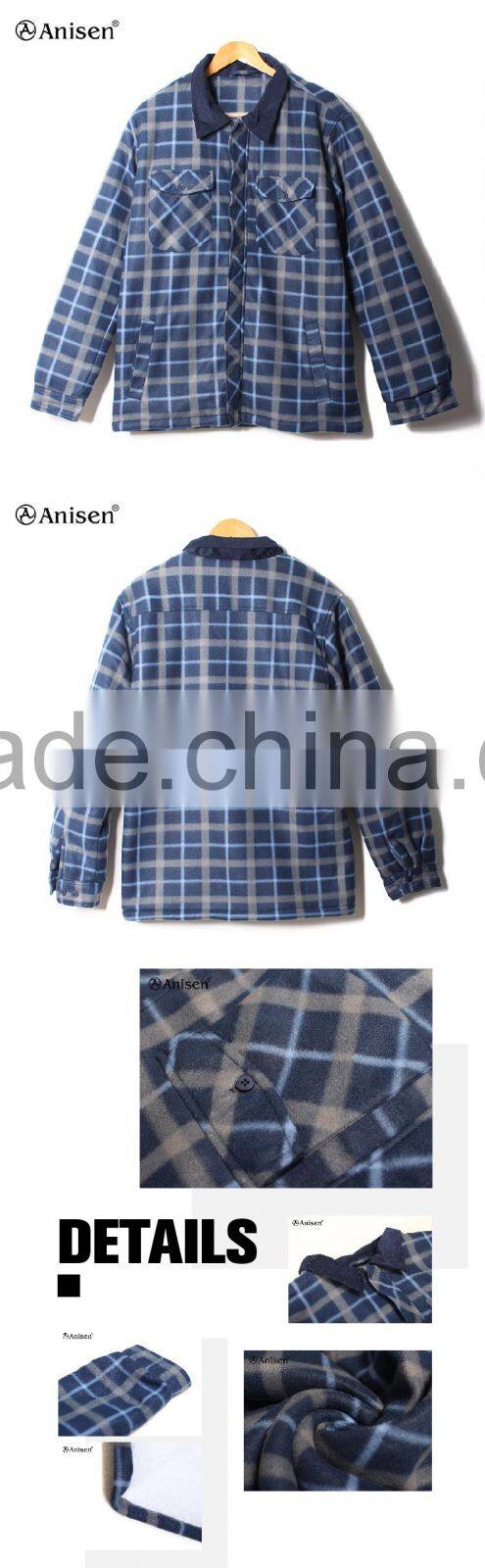 alibaba China factory oem winter men plaids jacket