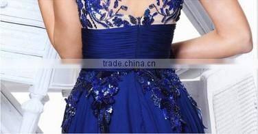 sexy nighty navy blue lace and chiffon mother of bride dress