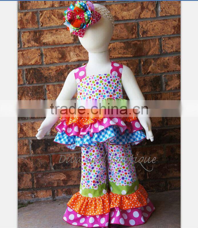 Girls Boutique Birthday wear high quality gril ruffle outfit