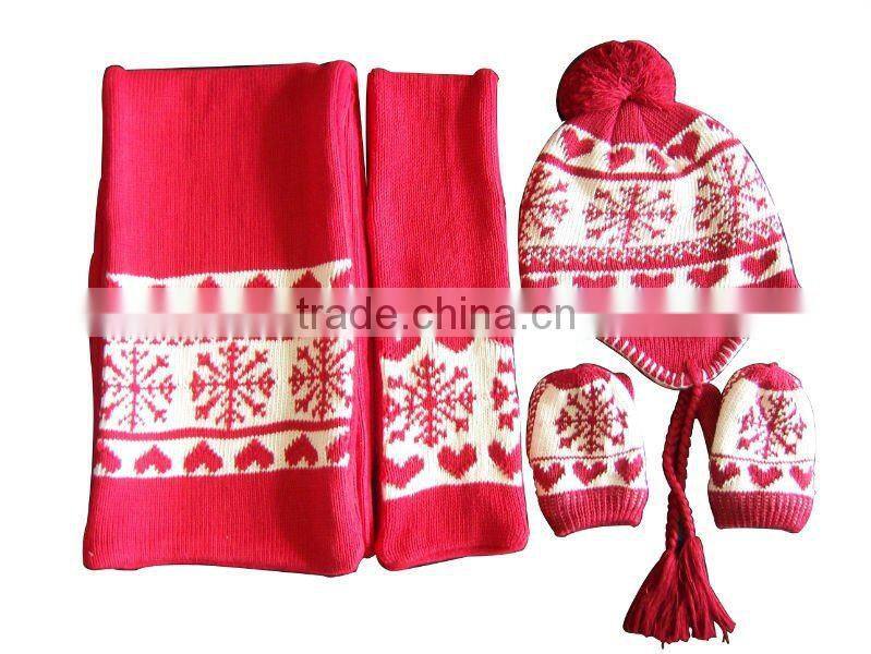 promotion polar fleece winter 3pcs sets