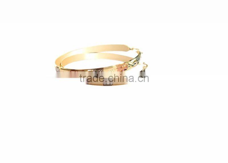 Gold plated Tri color earring