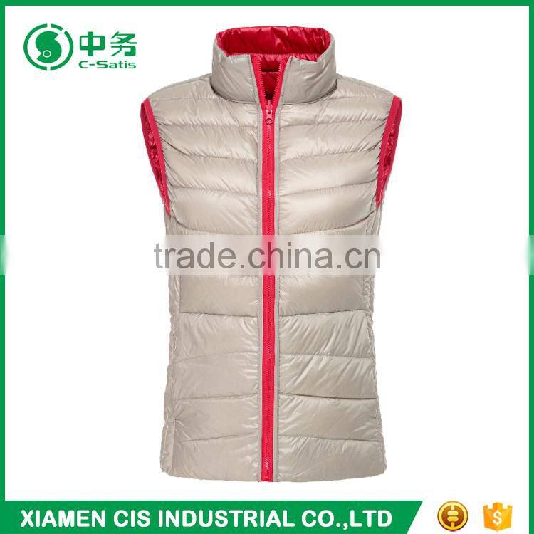 Latest Design Multi Color Reversible Lightweight Women Winter Duck Down Vest