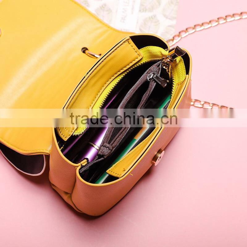 Cute Women Bag Baby Girl Mini Shoulder Cross Body Chain Bags black yellow white young girls bags